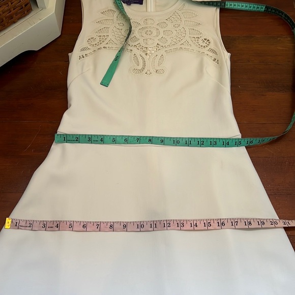 Ralph Lauren Collection Purple Label Wool Sleeveless Embroidered Dress in Cream - Picture 7 of 14